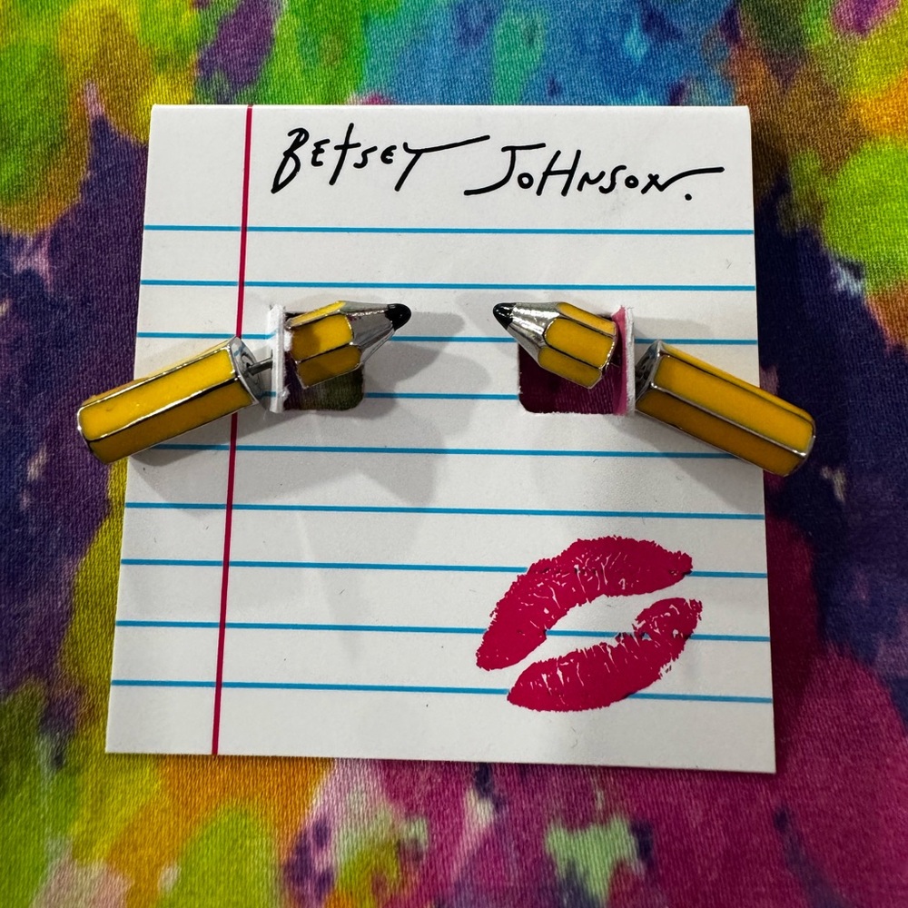 Betsey Johnson Pencil Studs